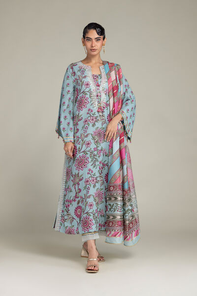 Embroidered | Raw Silk | Floral Silk Pants | GBP 30.00
