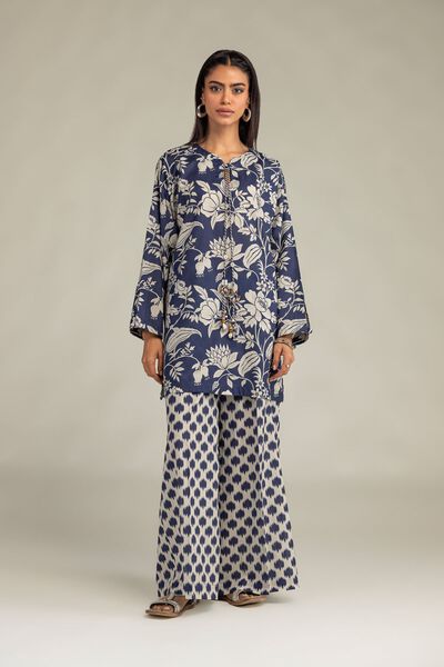 Printed | Cambric | Navy Cambric Pants | GBP 25.00