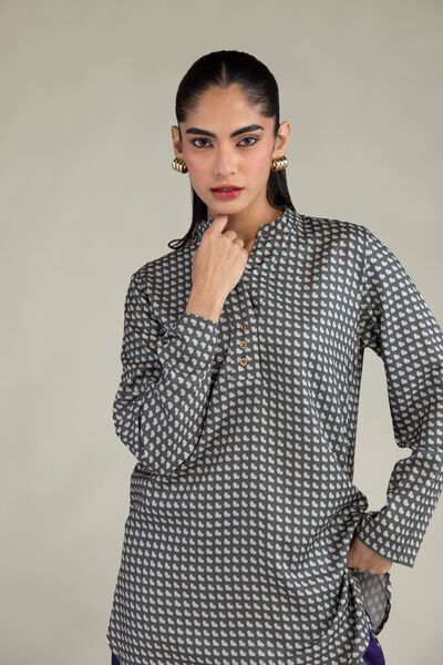 Embroidered | Viscose Crepe | Short Viscose Shirt | GBP 17.50