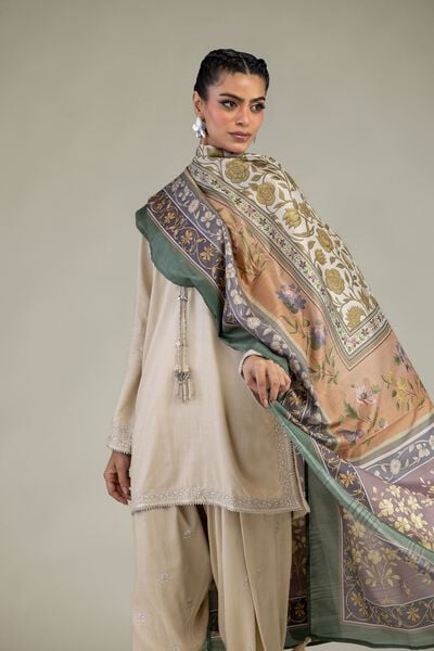 Printed | Polyester Silk | Floral Silk Dupatta | GBP 20.00