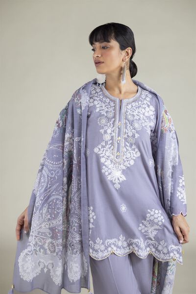 Embroidered | Cambric | Tailored Cambric 3-Piece | GBP 65.00
