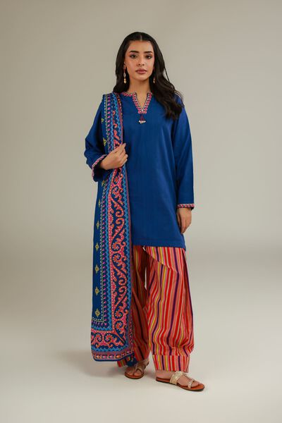Embroidered | Cotton Dobby | Embroidered Cotton Shalwar | GBP 15.00
