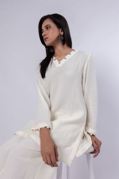 Dyed | Cheese Cloth | Kurta | GBP 35.00