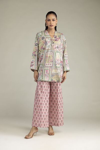 Printed | Cambric | Pink Cambric Pants | GBP 25.00