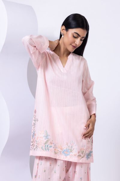 Embroidered | Leno | Kurta | GBP 12.50