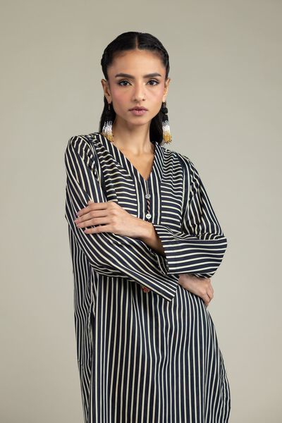 Printed | Cambric | V-Neck Longline Kurta | GBP 20.00