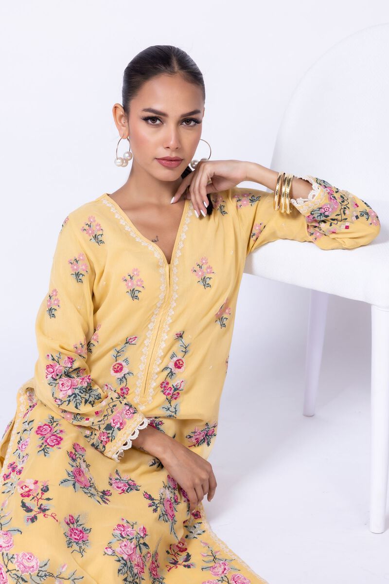 Embroidered | Polyester Crinkle Chiffon | Kurta | GBP 24.00