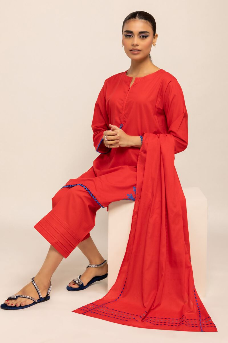 Dyed Embroidered | Lawn | Stole | Embroidered | null