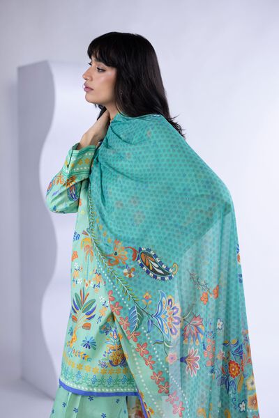 Printed | Light Thai Silk | Dupatta | GBP 20.00