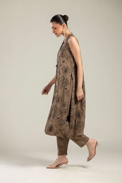 Embroidered | Raw Silk | Silk Brown Shalwar | GBP 25.00