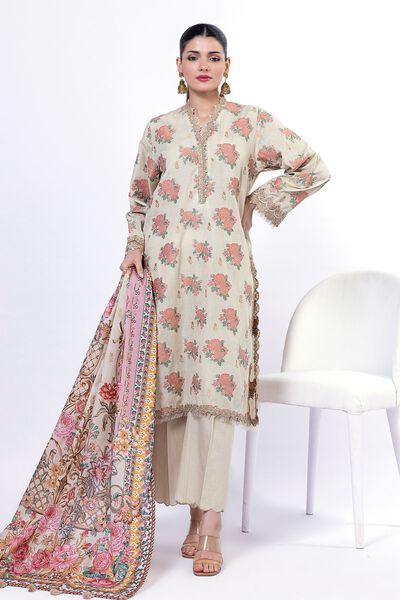 Embroidered | Jacquard | Fabrics 3 Piece | GBP 25.00