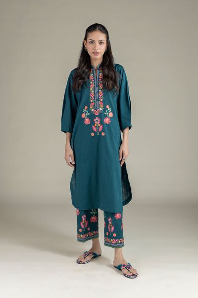 Embroidered | Heavy Textured Cotton | Pants | GBP 27.00