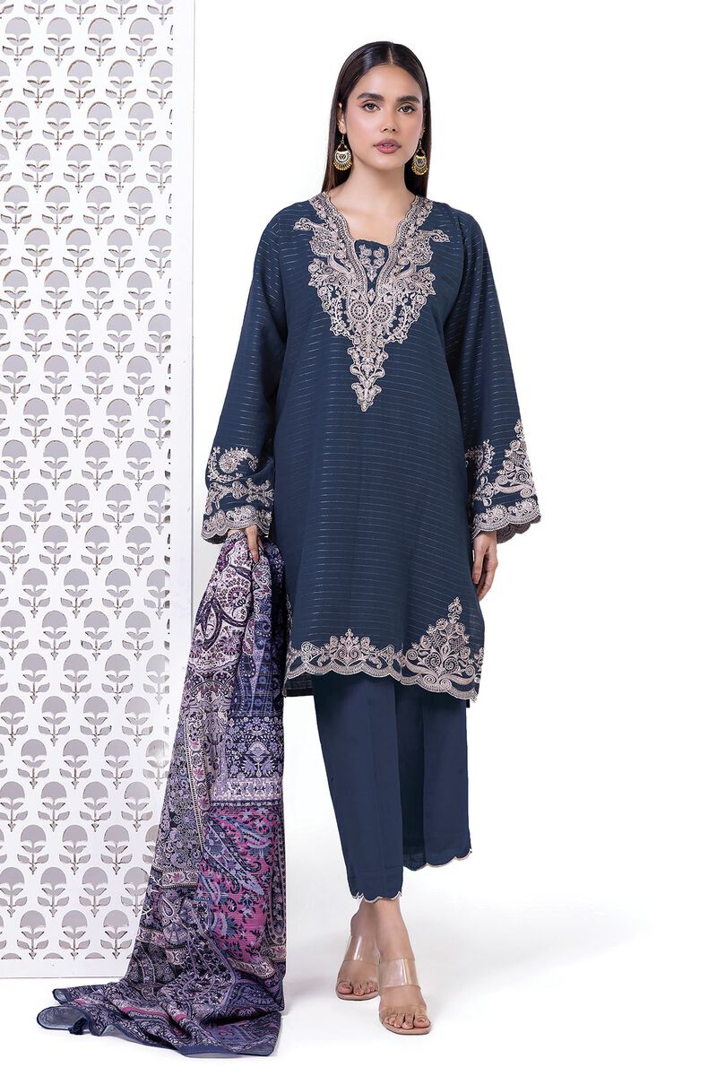 Embroidered | Light khaddar Messuri | Tailored 3 Piece | null