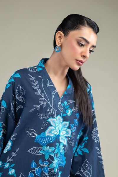 Printed | Cotton Dobby | Floral Longline Kurta | GBP 30.00