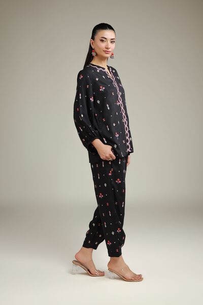 Embroidered | Viscose Crepe | Trousers | GBP 25.00