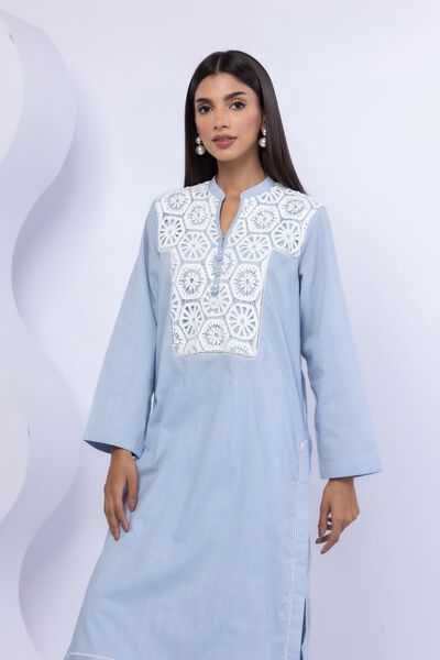Embroidered | Crosshatch Poplin | Kurta | GBP 30.00