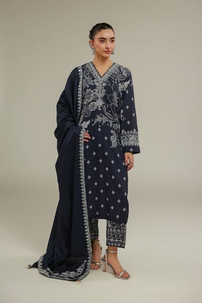 Embroidered | Raw Silk | Geometric Pants | GBP 20.00