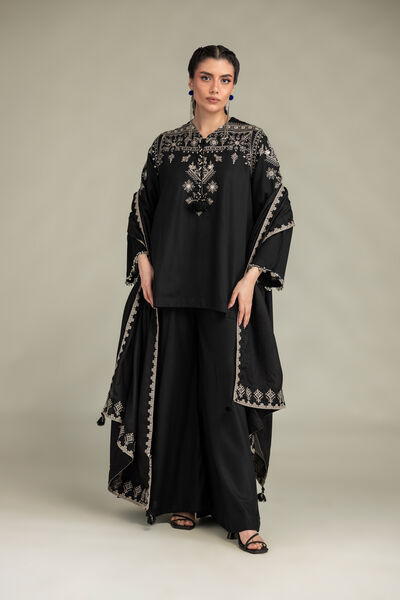 Embroidered | Raw Silk | Short Silk Kurta | GBP 50.00