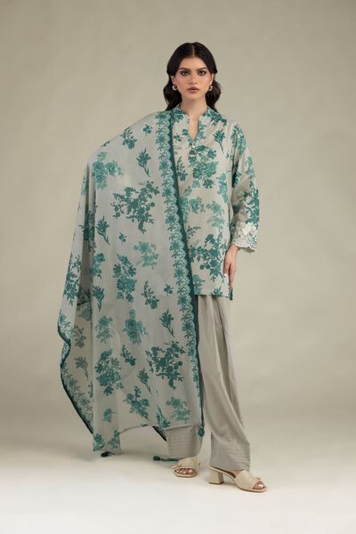 Embroidered | Cambric | Gray Solid Shalwar | GBP 25.00