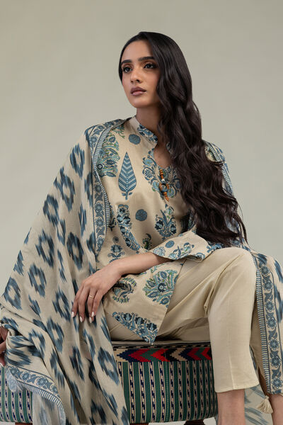 Printed | Lawn | Beige Lawn Dupatta | GBP 25.00