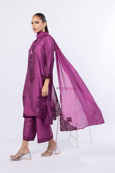 Embroidered | Raw Silk | Pants | GBP 20.00