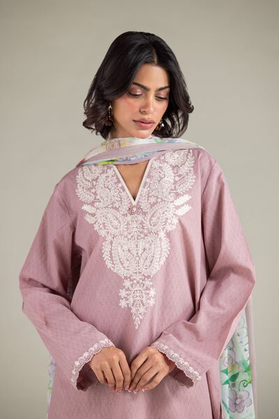 Embroidered | Cotton Dobby | Fabrics 3 Piece | GBP 24.50