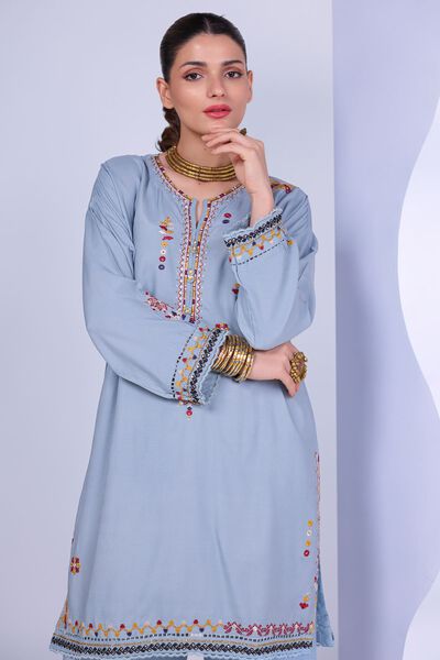 Embroidered | Russian Raw Silk | Kurta | GBP 45.00