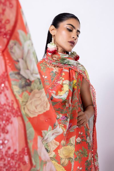 Embroidered | Light Thai Silk | Dupatta | GBP 35.00
