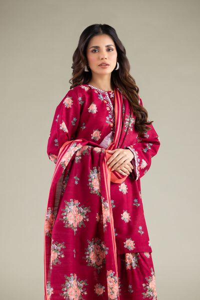 Embroidered | Textured Cotton | All-Season Striped Dupatta | GBP 15.00