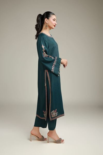 Embroidered | Raw Silk | Silk Regular Pants | GBP 25.00