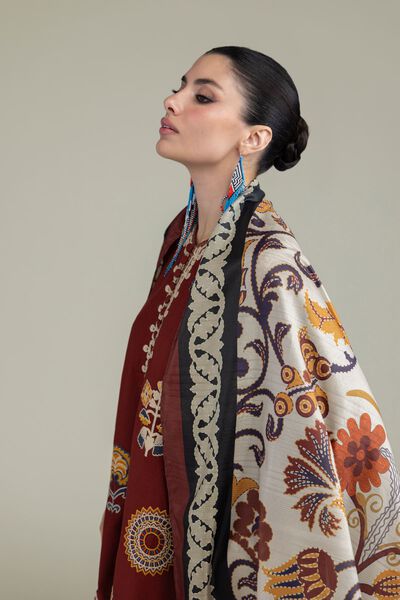 Embroidered | Polyester Silk | Floral Silk Dupatta | GBP 25.00