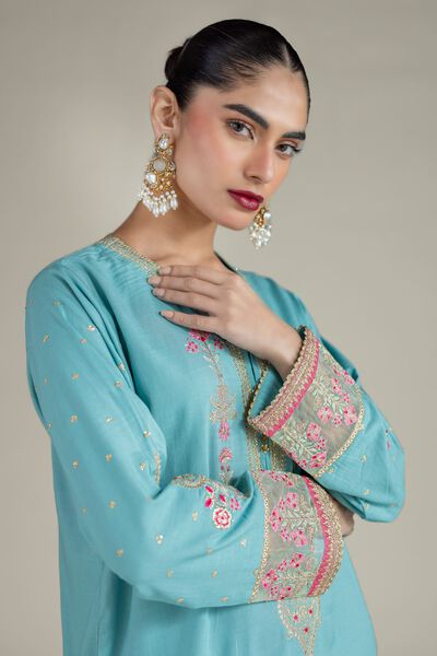 Embroidered | Raw Silk | Kurta | GBP 55.00