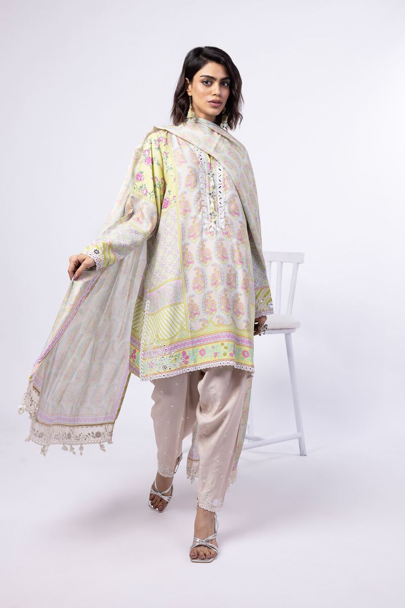 Embroidered | Light Oak Silk | Dupatta | GBP 35.00