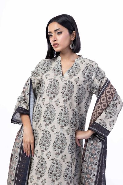 Printed | Textured Cotton | Tailored 3 Piece | GBP 40.00