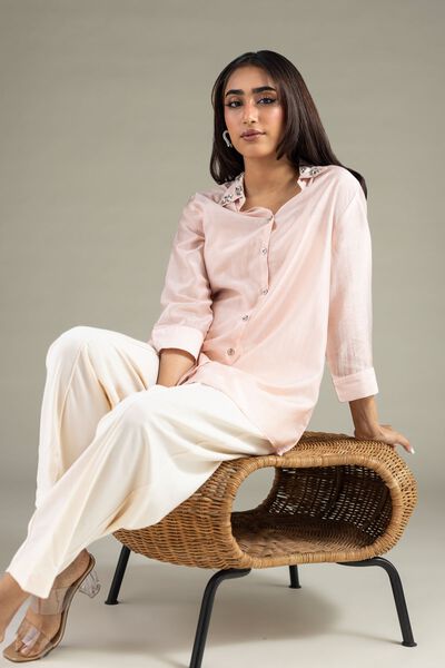 Embroidered | Raw Silk | Shirt | GBP 9.00