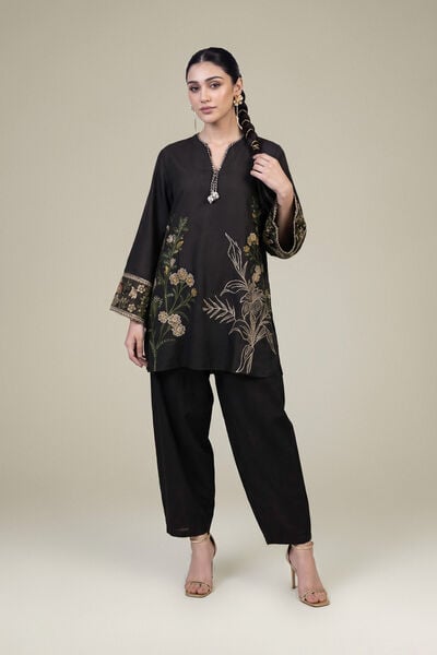 Embroidered | Raw Silk | Solid Silk Pants | GBP 30.00