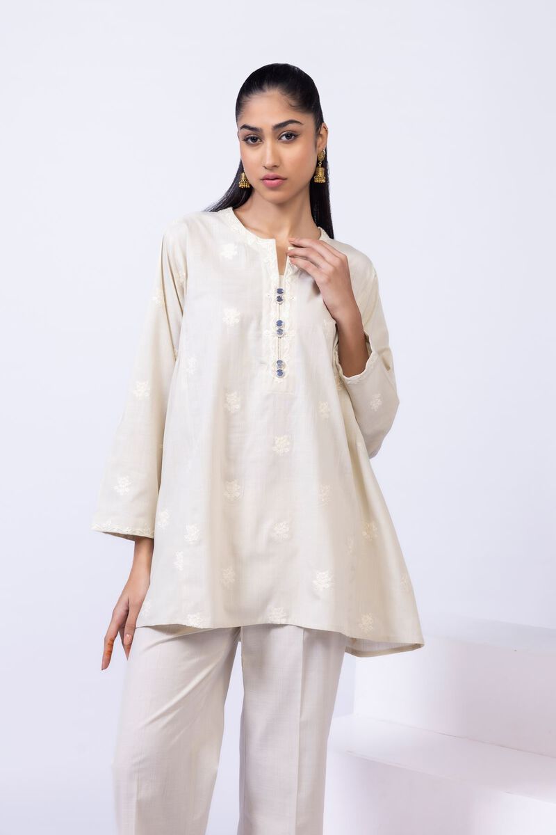 Embroidered | Crosshatch Poplin | Kurta | GBP 12.50
