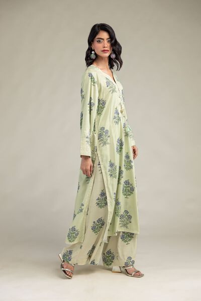 Embroidered | Raw Silk | Pants | GBP 35.00