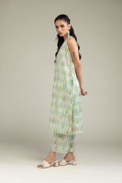 Printed | Cambric | Floral Mint Pants | GBP 25.00