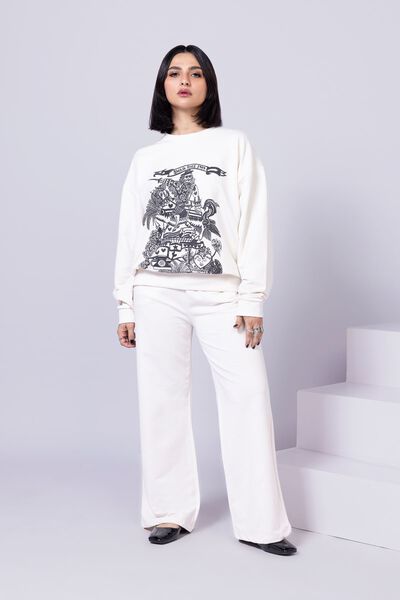 Printed | Lycra Terry | Sweatshirt | GBP 15.00