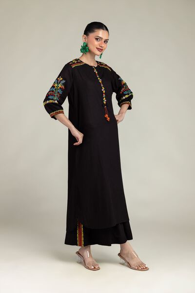Embroidered | Raw Silk | Pants | GBP 20.00