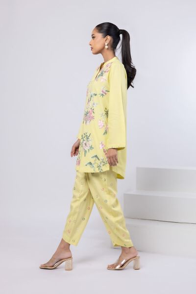 Embroidered | Dull Raw Silk | Pants | GBP 15.00
