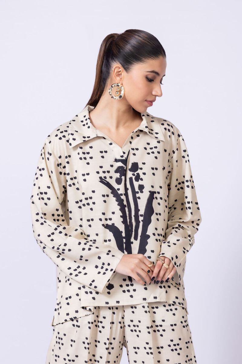 Printed | Dull Raw Silk | Blouse | GBP 9.00
