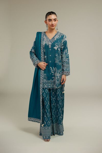 Embroidered | Raw Silk | Pants | GBP 30.00