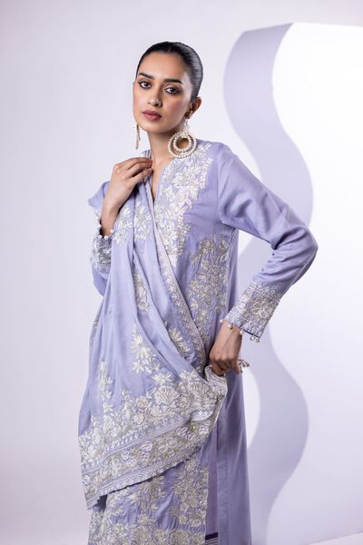 Embroidered | Light Thai Silk | Dupatta | GBP 40.00