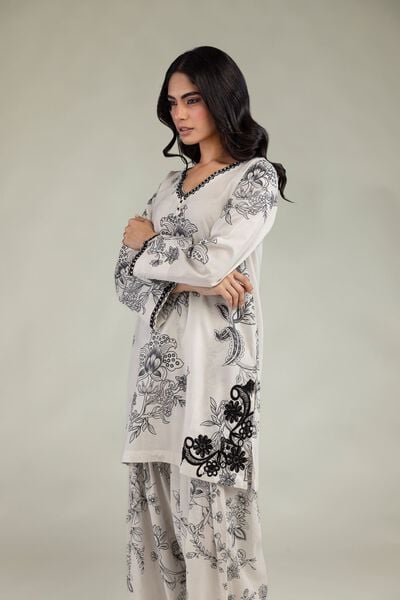 Embroidered | Cambric | Short Floral Kurta | GBP 25.00
