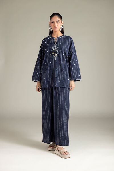 Textured Cotton | Trousers | GBP 20.00