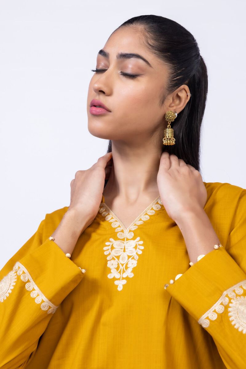 Embroidered | Crosshatch Poplin | Kurta | GBP 10.00