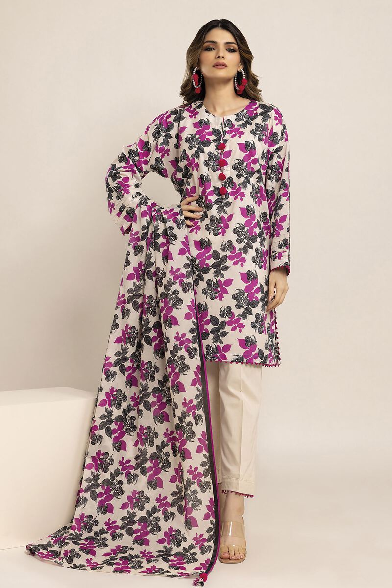 Printed | Cambric | Fabrics 3 Piece | null