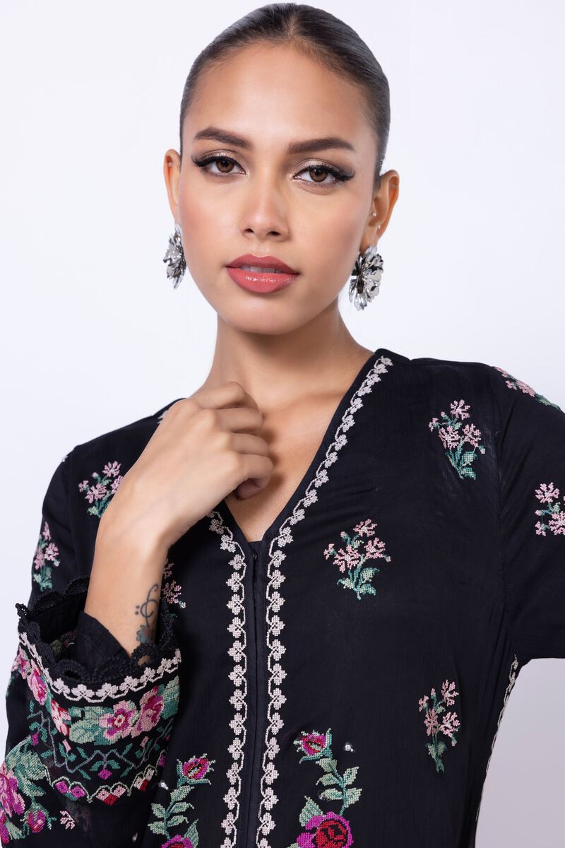 Embroidered | Polyester Crinkle Chiffon | Kurta | GBP 24.00